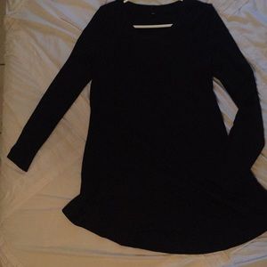 Black long sleeve swing dress